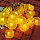 1x 20LEDs Lemon Shape Fairy String Lights Warm White Strip Light Home Decorati_