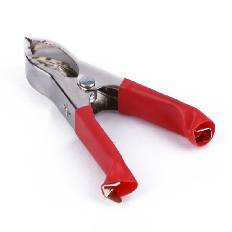 2Red+ 2Black 30A 75mm Nickel Coated Car Battery Test Clips Alligator Clamps