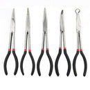 1X(5-Piece Set Of Multi-Function Stainless Steel 11-Inch Long Needle-Nosed