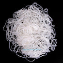 500pcs Mini Hair Tie Bands Women Girls Ponytail Holder Elastic Rubber Clear