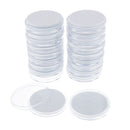 10pcs Coin Capsules - Round Plastic Coin Holder Case & Foam Pads - Storage