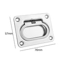 2PCS 304 Stainless Steel Cabinet Pull Ring Durable Hardware Recessed Hatch