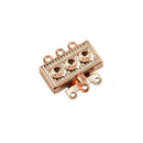 100x 18mm Metal Loose 3 Stand Box Clasp Jewelry Findings Bracelet Necklace