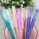 12x Rollerball Scented Gel Pen Glitter Neon Assorted Colours Drawing Craft ArLJ
