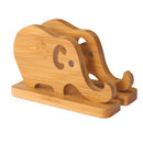 Storage Rack Portable Bracket Cartoon Elephant Stand Desktop Phone Holder Bamboo