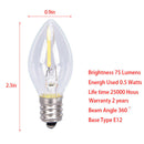 110V Candle Lamp LED Fridge Range Hood Light Filament Bulb E12 0.5W LampAT3C