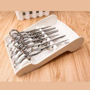 Salon Shears Stand Rack Case Hair Scissors Holder Organizer Storage Tray wi