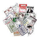 60pcs/lot Retro traveling boarding pass air tickets creative suitcase stickeME
