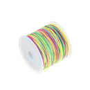 45m/lot 0.8mm Rainbow Tassel Cord DIY Bracelet Necklace Line Waxed Thread LJ