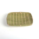 Bamboo braided rectangular fruit tray handmade storage tray hand-woven brea O2F6