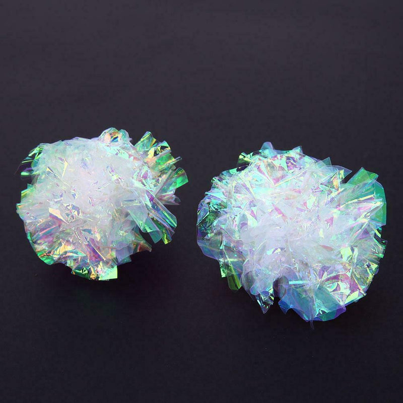 12pcs Crinkle Balls Cat Toys Interactive Sound Ball Big Nylon Balls Toys