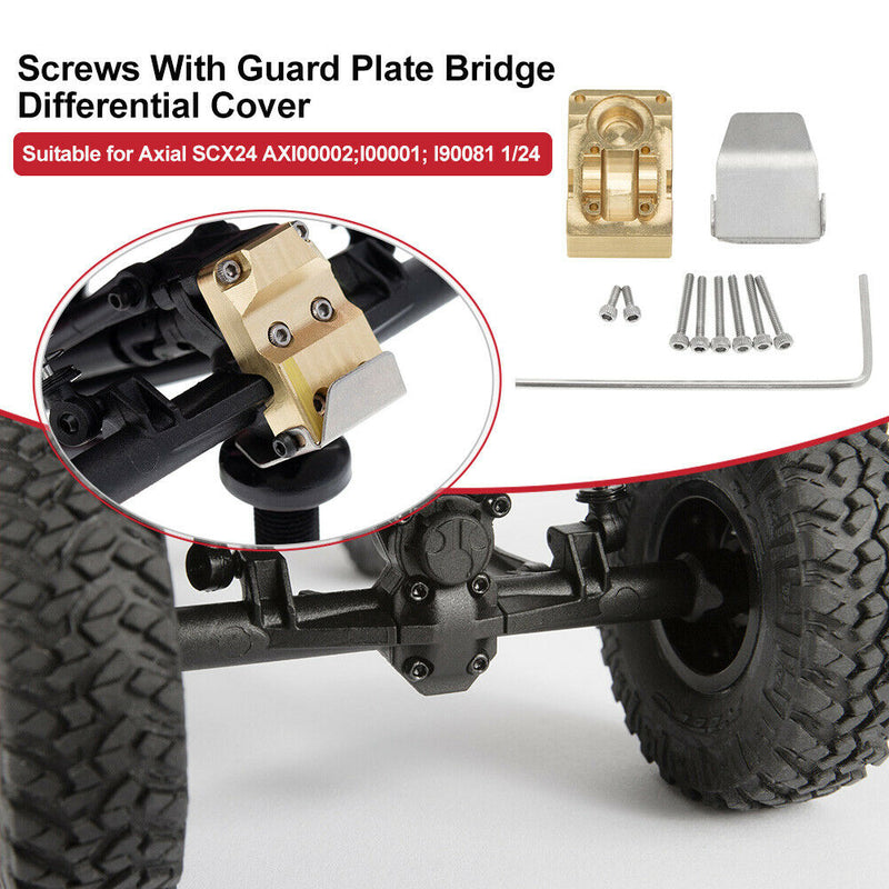 Screws With Guard Plate Bridge Differential Cover For Axial SCX24 AXI00002 1/24