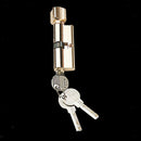 Replacement Brushed Zinc Alloy Cylinder Lock With 3 Keys 90mm