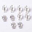 10Pcs Crystal Rhinestone Leaves Charms Pendants for DIY Jewelry Making