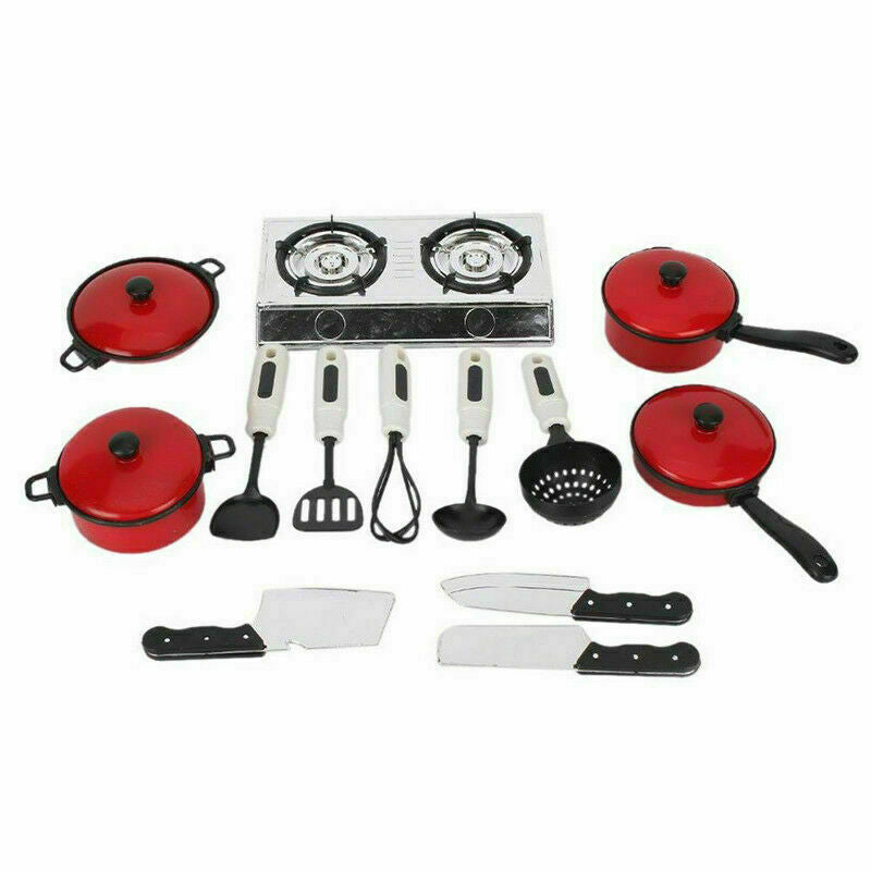 13pcs Utensils Food Dishes Kid Child Play House Kitchen Cooking Cookware G8 A5Z1