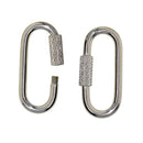 10Pcs Stainless Steel D Shape Camping Link Lock Buckle Hook Keychain, Lock