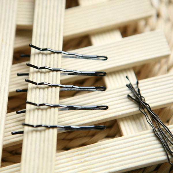 Lots 56Pcs Invisible Hair Clips Flat Top Bobby Pins Grips Salon Barrette BlackZ