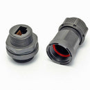 Black RJ45 M25 IP67 Protection Double-ended Waterproof Connector Plastic  SQP