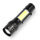 Zoom T6+COB LED Flashlight USB Rechargeable 4 Modes IP44 Waterproof Torch A