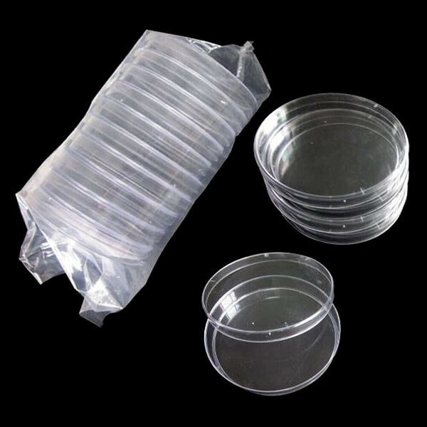Clear Plastic Petri Dishes with Lids, Sterile, 90mm