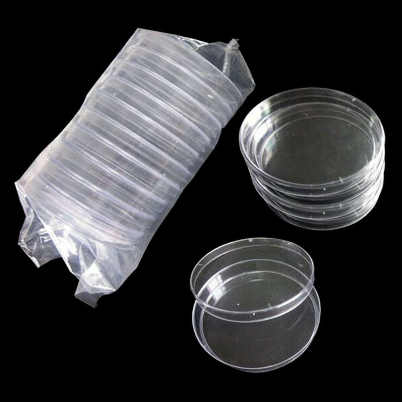 Clear Plastic Petri Dishes with Lids, Sterile, 90mm