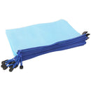 12Pcs A4 Zipper Bags Zip File Storage Document Folder Protective Sleeve Blue