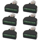 6Pcs RJ45 Male Plug to 8 Pin Screw Terminal Adapter Block Connector For CCTV