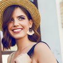 Boho Tassel Dangle Earrings Women Ethnic Fringe Ear Drop Jewelry (Beige)