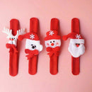 4pcs Christmas Wristband Bracelet Slap Wrist Bands Xmas Party Favors Bag Fi D2T1