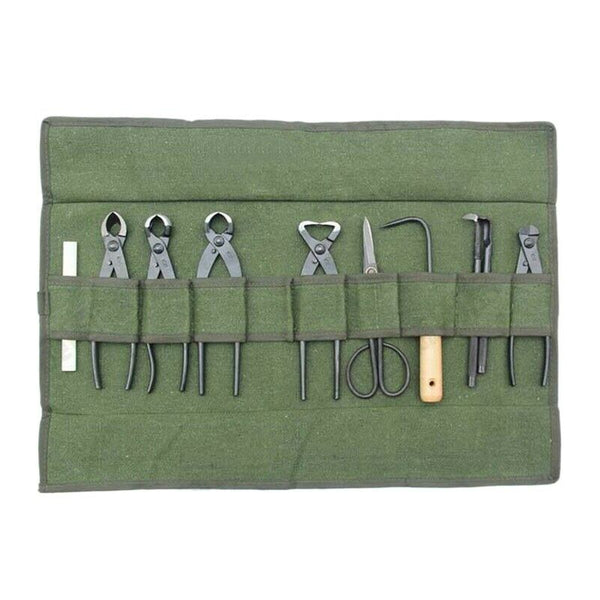 1X(600x430Mm Japanese Bonsai Tools Storage Package Roll Bag Canvas Tool Set