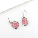 Fashion Women Oval Rhinestone Dangle Ear Hook Water Drop Earrings Jewelry