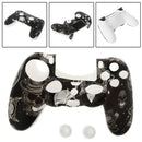 Gamepad Controller Silicone Cover Sleeve Guard Protective + 2 Grip Caps For PS4