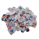 50Pcs Love Heart Shape Wood Button with Owl Pattern 2 Holes DIY Craft Sewing