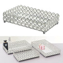 Mirrored Crystal Vanity Tray Decorative for Perfum, Jewelry Makeup 25x15x5cm