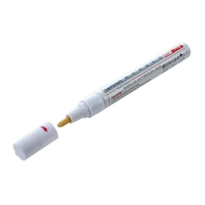 1 White Permanent Car Tyre Tire Metal Paint Pen Marker