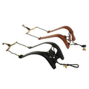 Black Adjustable Leather Saxophone Shoulder Neck Strap with Buckle Width 24 S7T4