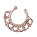 5pcs Womens Petals Non Piercing Faux Septum Nose Ring Hoop False Body Jewelry