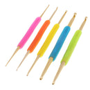 5Pcs Crochet Hook Set Knitting Needles Multi Colour Aluminum with Dual Heads