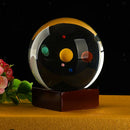 80mm Solar System Crystal Ball Photography Photo Props Home Office Decor