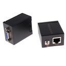 2Pcs VGA Extender Adapter Over to RJ45 Cat5e Cat6 Ethernet Cable Converter