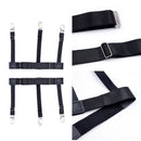 2 pcs Men Women Unisex Shirt Stays Belt Belts with Non-slip Locking Clip Keeping