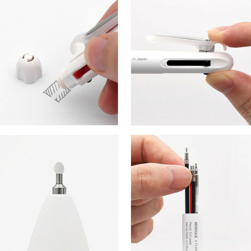 Multi-Function 4 in 1 Ballpoint Pen with Pencil Perfectly for Daily Use