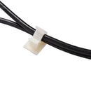 10x Adhesive Backed Nylon Wire Adjustable Cable Clips Clamps Fit White 10mm LIAU