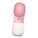 Portable Pet Dog Outdoor Travel Water Bottle Feeder Drinking Fountain Pink