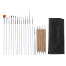 20X Nail Art Decorations Brush Set Tool Professional Painting Nail Pen+Bag ME