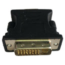 20 * 10 Mm DVI-D 24 + 1 Pin Male To VGA 15Pin Female Active Cable Plastic ZSM