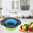 Collapsible Colander, Set Of 3 Round Silicone Sink Kitchen Strainer Set Fol
