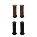 2 Pair 22mm & 24mm Motorcycle Handlebar Hand Grips Black and Dark Brown