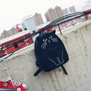 Lovely Cat Backpack Casual Canvas Backpacks School Bag Women Cute Rucksack