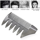 Mens Retro Double-sided Wide Tooth Metal Beard Comb Hair Comb Styling Tool